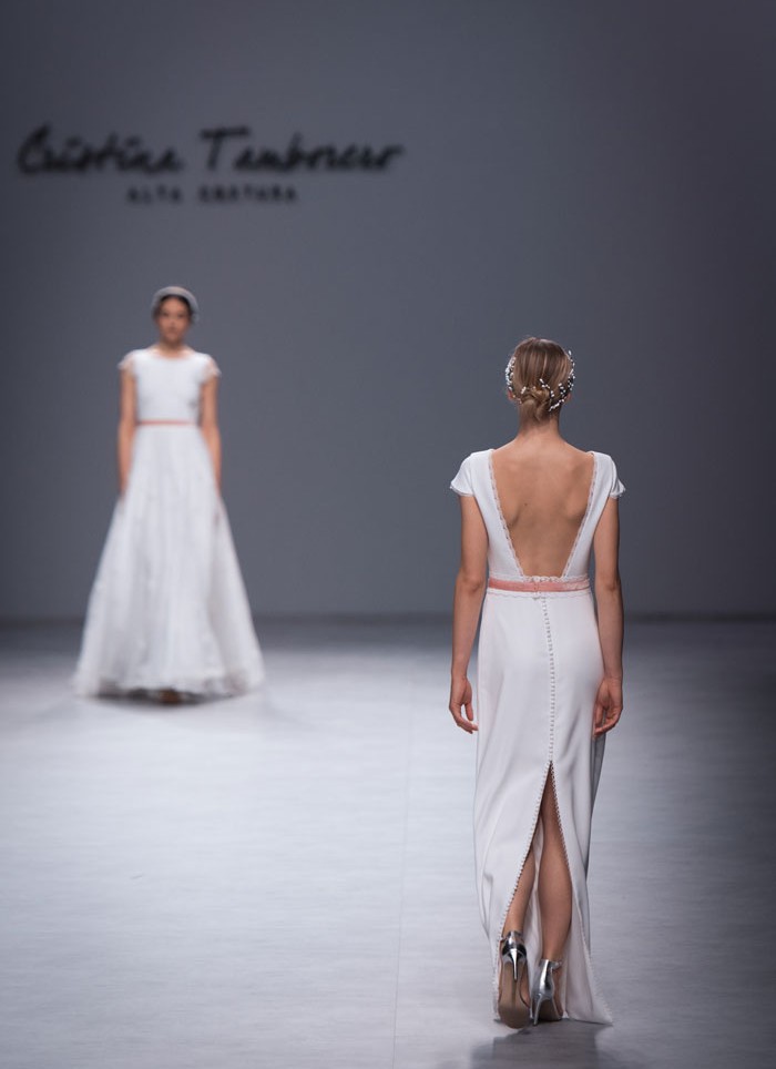 Wedding dress crepe Cristina Tamborero